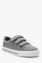 Load image into Gallery viewer, Grey Canvas Strap Touch Fastening Shoes - Allsport
