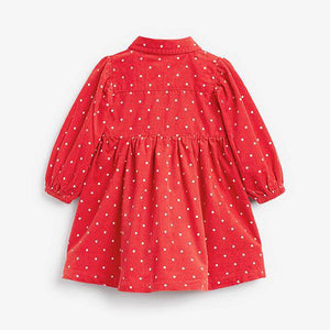 Red Appliqué Dog Dress With Tights (3mths-6yrs) - Allsport