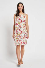 Load image into Gallery viewer, Ecru Floral Linen Blend Shift Dress - Allsport
