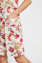 Load image into Gallery viewer, Ecru Floral Linen Blend Shift Dress - Allsport
