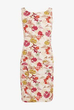 Load image into Gallery viewer, Ecru Floral Linen Blend Shift Dress - Allsport
