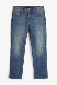 Dirty Denim Straight Fit Jeans With Stretch - Allsport