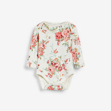 Load image into Gallery viewer, 5 Pack Pink Floral Long Sleeve Baby Bodysuits (0mths-18mths) - Allsport
