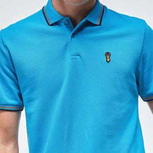 Blue Tipped Regular Fit Polo Shirt - Allsport