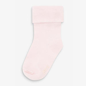 Pink 4 Pack Roll Top Socks (Younger) - Allsport