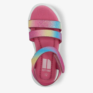Rainbow Memory Foam Sporty Sandals (Older Girls) - Allsport
