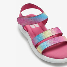 Load image into Gallery viewer, Rainbow Memory Foam Sporty Sandals (Older Girls) - Allsport
