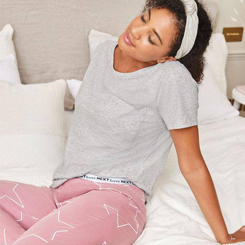 Pink Star Cotton Blend Pyjamas - Allsport