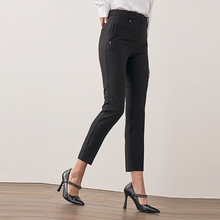 Load image into Gallery viewer, Black Tailored Skinny Leg Trousers
