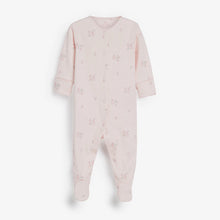 Load image into Gallery viewer, Pink 4 Pack Delicate Bunny Sleepsuits (0-18mths) - Allsport
