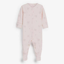 Load image into Gallery viewer, Pink 4 Pack Delicate Bunny Sleepsuits (0-12mths) - Allsport
