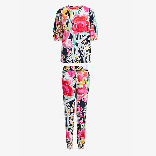 Bright Floral Cotton Pyjamas - Allsport
