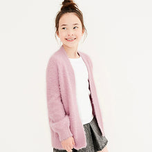 Load image into Gallery viewer, Flush Pink Fluffy Long Cardigan (3-12yrs)
