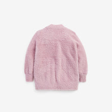 Load image into Gallery viewer, Flush Pink Fluffy Long Cardigan (3-12yrs)
