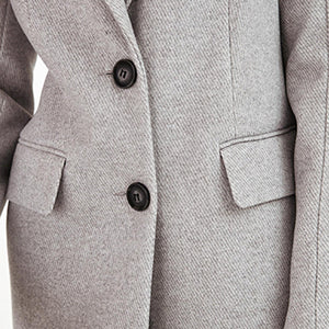 Grey Revere Collar Coat - Allsport