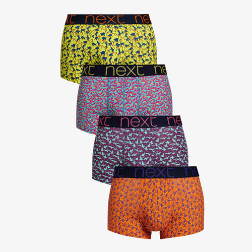 Bright Animals Pattern Hipsters 4 Pack - Allsport