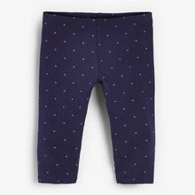 Load image into Gallery viewer, Navy Spot Soft Touch Leggings (3mths-5yrs) - Allsport
