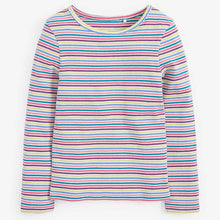 Load image into Gallery viewer, Rainbow Stripes Long Sleeve Ribbed Top (3-12yrs) - Allsport
