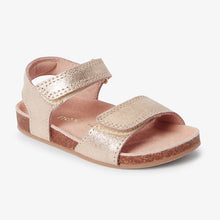 Load image into Gallery viewer, Gold Leather Sandals (Younger Girls) - Allsport
