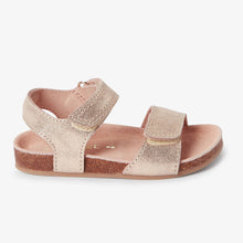 Load image into Gallery viewer, Gold Leather Sandals (Younger Girls) - Allsport
