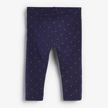Load image into Gallery viewer, Navy Spot Soft Touch Leggings (3mths-5yrs) - Allsport
