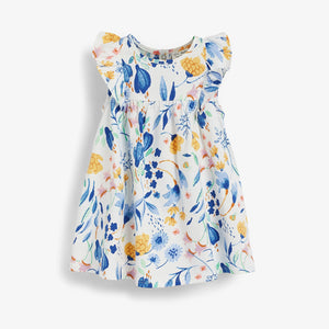 Blue/White 2 Pack Floral Dresses (0mths-18mths) - Allsport