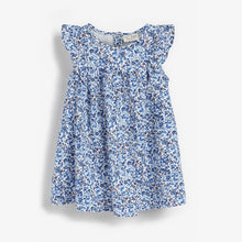 Load image into Gallery viewer, Blue/White 2 Pack Floral Dresses (0mths-18mths) - Allsport
