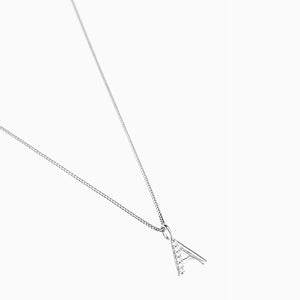 Sterling Silver Cubic Zirconia Initial Necklace - Allsport