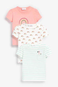 Multi 3 Pack Flamingo Tops  (up to 18 months) - Allsport