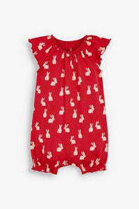 Rust 3 Pack Bunny Rompers  (up to 18 months) - Allsport