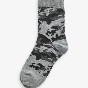 Camouflage 7 Pack Cotton Rich Socks (Older) - Allsport