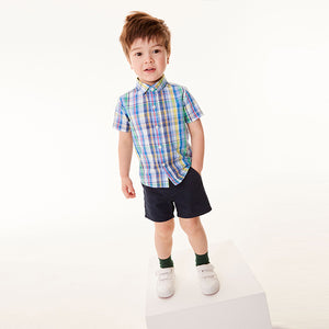 Rainbow Check Cotton Short Sleeve (3mths-5yrs) - Allsport