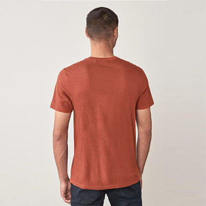 Rust Brown Marl Regular Fit Stag T-Shirt