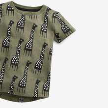 Load image into Gallery viewer, Khaki Giraffe All Over Printed T-Shirt (3mths-4yrs) - Allsport
