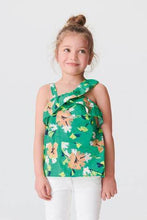 Load image into Gallery viewer, Mint Floral Asymmetric Blouse - Allsport
