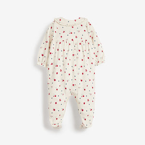 2 Pack Red Smart Baby Sleepsuits (0mths-18mths) - Allsport