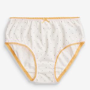 Ochre Yellow Floral 7 Pack Briefs (1.5-12yrs)