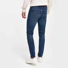 Load image into Gallery viewer, Mid Blue Tinted Skinny Fit Premium Textured Jeans - Allsport
