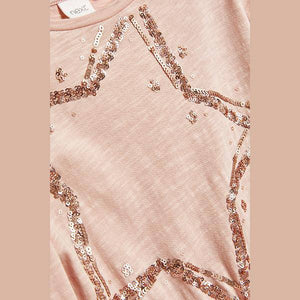 Pink Sequin Star Tulle Skirt Dress - Allsport