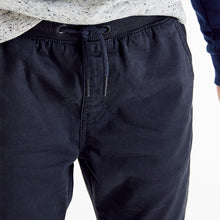 Load image into Gallery viewer, Navy Blue Rib Waist Pull-On Trousers (3-12yrs) - Allsport
