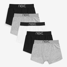 Load image into Gallery viewer, 5PK GREY BLACK WHITE TRUNKS (2-12YRS) - Allsport
