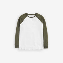 Load image into Gallery viewer, Khaki Green 3 Pack Camo Raglan T-Shirts (3-12yrs) - Allsport
