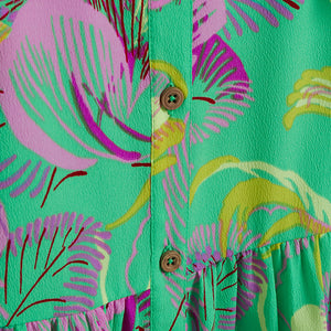 Lime Tropical Printed Frill Sundress (3-12yrs) - Allsport
