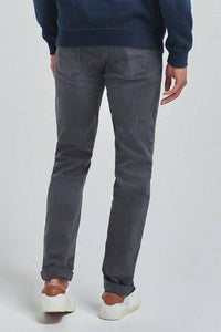 Navy Slim Fit Garment Dyed Jeans With Stretch - Allsport