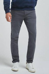 Navy Slim Fit Garment Dyed Jeans With Stretch - Allsport