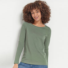 Load image into Gallery viewer, Green Khaki Long Sleeve Top
