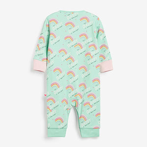 Baby Sleepsuit Green Daddy  (0-18mths)