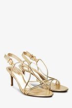 Load image into Gallery viewer, Gold Strappy Sandals - Allsport
