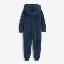 Load image into Gallery viewer, Navy Soft Touch Fleece All-In-One (3-12yrs) - Allsport
