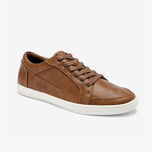 Load image into Gallery viewer, Brown Tan Perforated Trainers

